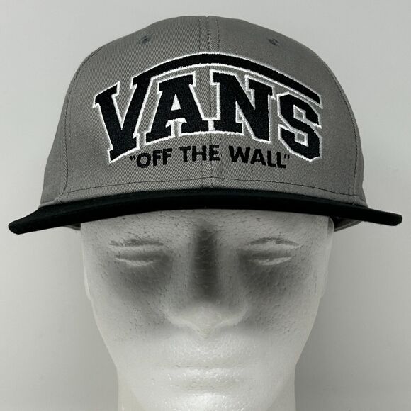 Vans Off The Wall Hat Baseball Cap Skater Skating Skateboarding Snapback Gray - Picture 2 of 9